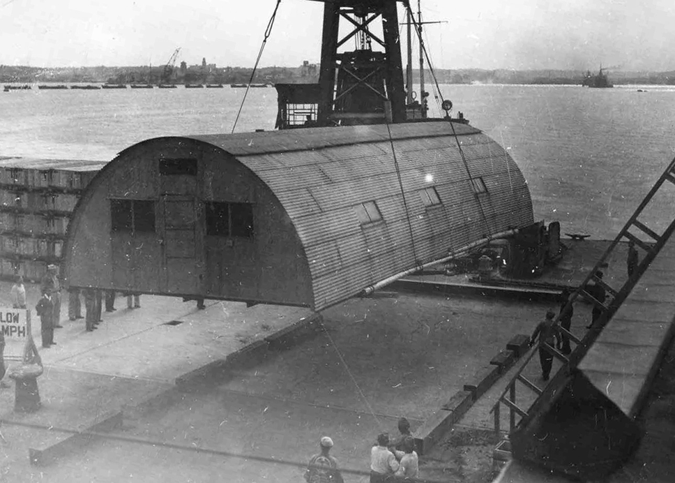 Quonset huts set up at the RCAF airbase Skipton on Swale