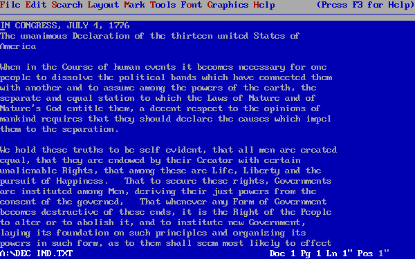 WordPerfect word processor. Source: Wikipedia