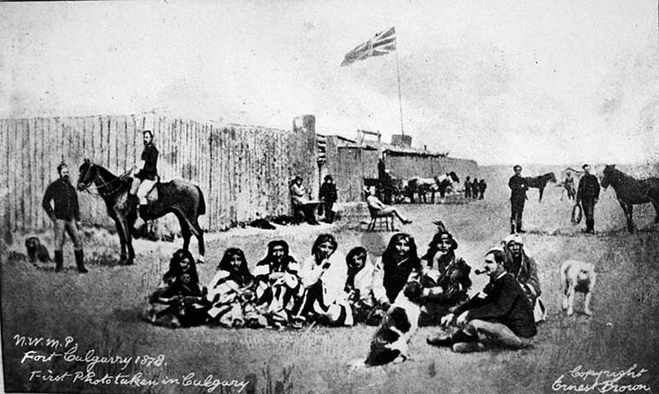 North West Mounted Police in Fort Calgary, 1878
